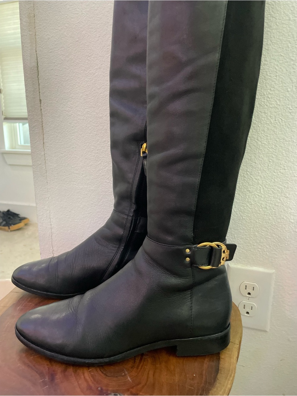 Tory Burch Marsden leather Riding equestrian Boots over knee size 10, like new